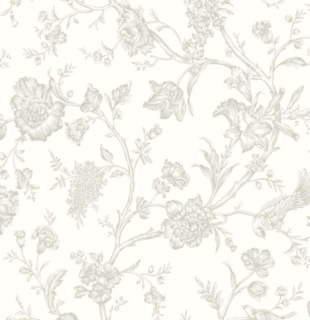 Seabrook Wallpaper Jasmine Chinoiserie Harbor Mist NextWall Peel & Stick  United States 40.5 25.2" 27"  - My Fabric Connection -