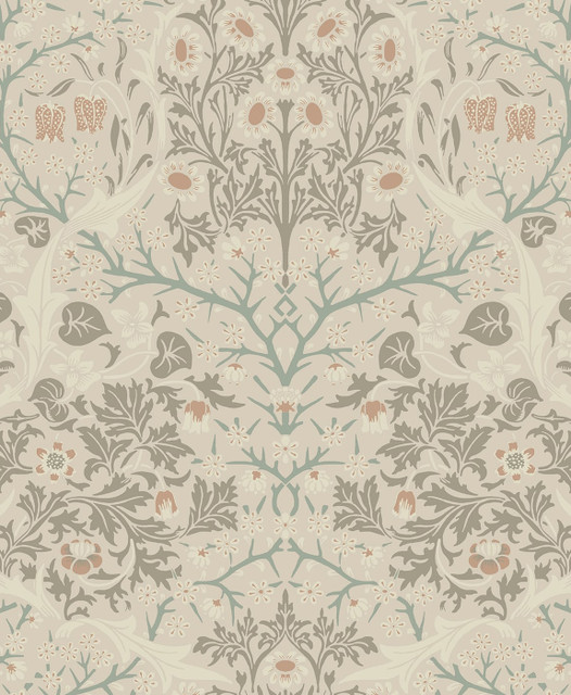 Seabrook Wallpaper Victorian Garden Lunar Rock & Clay NextWall Peel & Stick  United States 31.35 25.2" 20.9"  - My Fabric Connection -