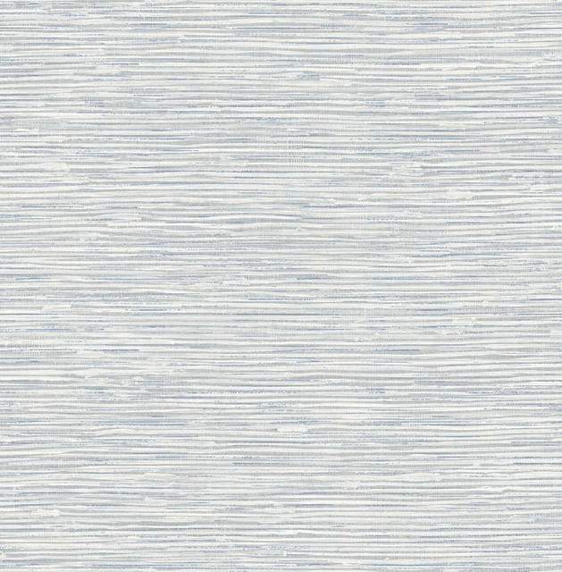 Seabrook Wallpaper Cyrus Faux Grasscloth Dove Grey & Bluestone NextWall Peel & Stick  United States 30.75 20.87" 20.5"  - My Fabric Connection -