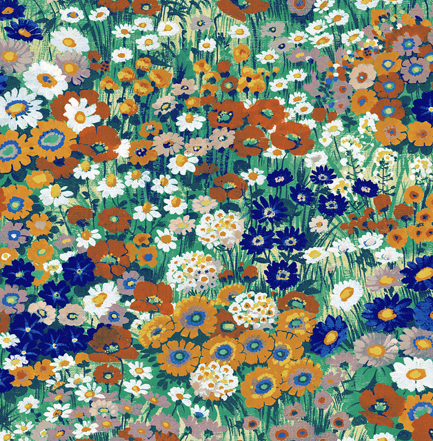 Seabrook Wallpaper Floral Meadow Summer Glades & Terra Cotta NextWall Peel & Stick  United States 30.75 20.87" 20.5"  - My Fabric Connection -