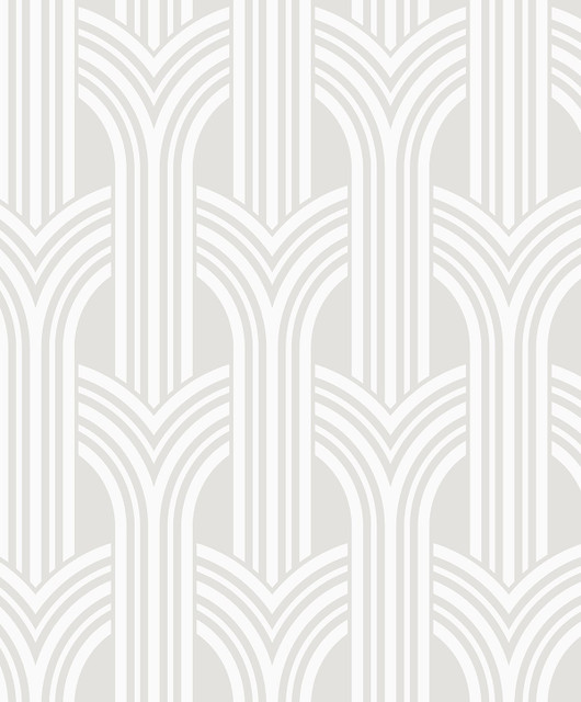 Seabrook Wallpaper Geometric Arches Pearl NextWall Peel & Stick  Netherlands 31.35 6.3" 20.9"  - My Fabric Connection -