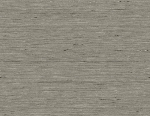 Seabrook Wallpaper Bangkok Heathered Charcoal Linen & Silk Textures  United States 60.75 20.87" 27"  - My Fabric Connection -