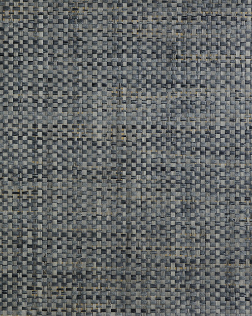 Seabrook Wallpaper Japanese Paperweave Blue Charcoal Lillian August Natural Textured Wallcoverings 2  Japan 108 0" 36"  - My Fabric Connection -