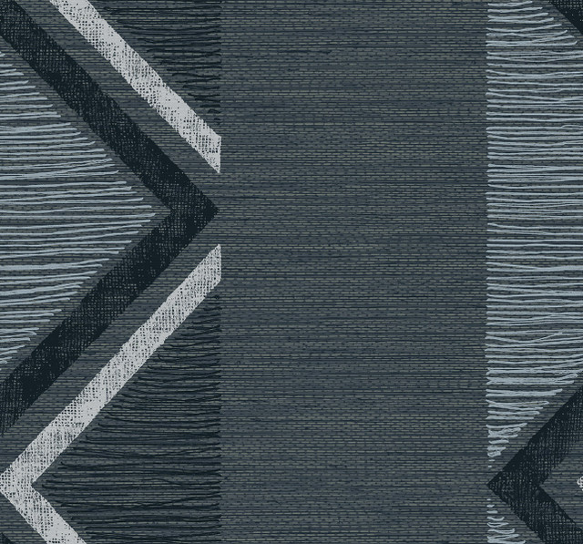Seabrook Wallpaper Beswick Chevron Derya Fibers and Threads  United States 60.75 25.2" 27"  - My Fabric Connection -