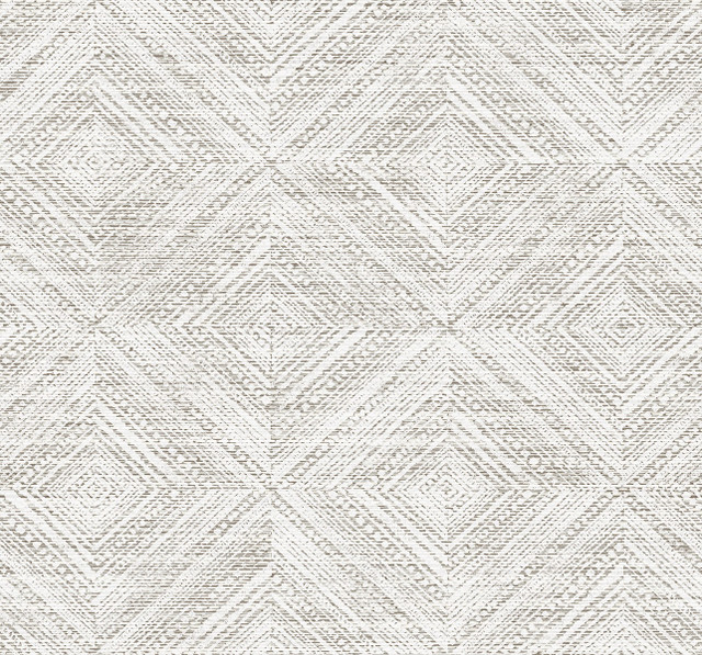 Seabrook Wallpaper Leigh Diamond Fog Fibers and Threads  United States 60.75 25.2" 27"  - My Fabric Connection -