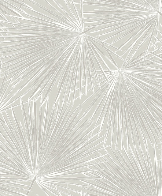 Seabrook Wallpaper Elvis Palms Metallic Boulder Grey Piano  Netherlands 57.5 25.2" 20.9"  - My Fabric Connection -