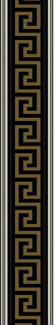 Seabrook Wallpaper Lyre Greek Key Border Black & Metallic Golden Sun Piano  Netherlands 5.9 4.3" 4.3"  - My Fabric Connection -