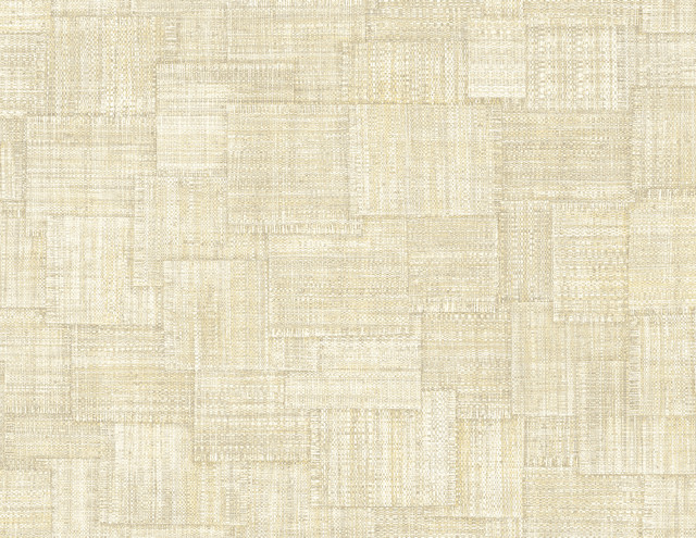 Seabrook Wallpaper Woven Blocks Macadamia Raffia  United States 60.75 20.87" 27"  - My Fabric Connection -