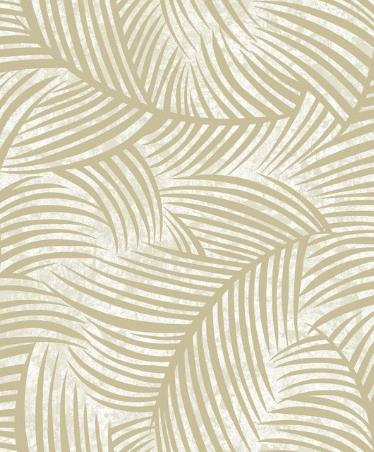 Seabrook Wallpaper Zephyra Palms Golden Glitz with Glass Beads Neutral Elements  Netherlands 57.5 25.2" 20.9"  - My Fabric Connection -