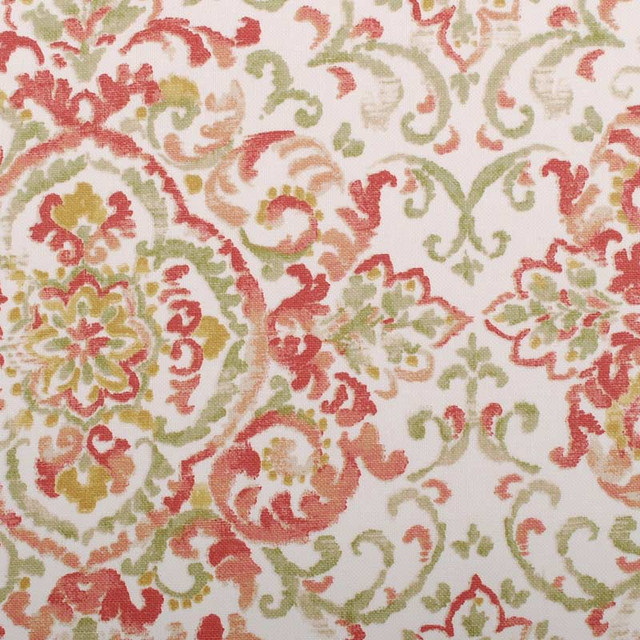 Duralee Fabric 21059 138 Rose/Green Wainwright Traditional Print Collection 55% Cotton, 45% Linen USA - H: 13.5 inches, V:25.25 inches 54 inches  - Duralee - My Fabric Connection