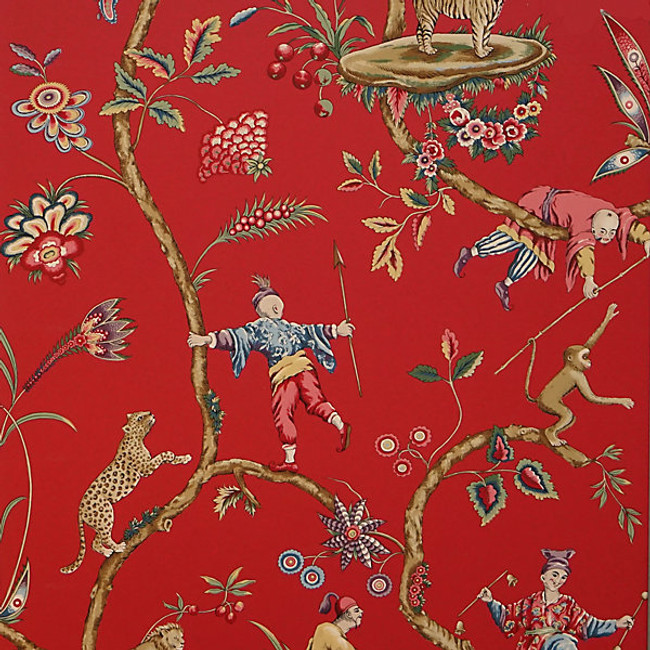 Scalamandre, Wallpaper Chinoise Exotique/Tomato Sc 0002Wp81547