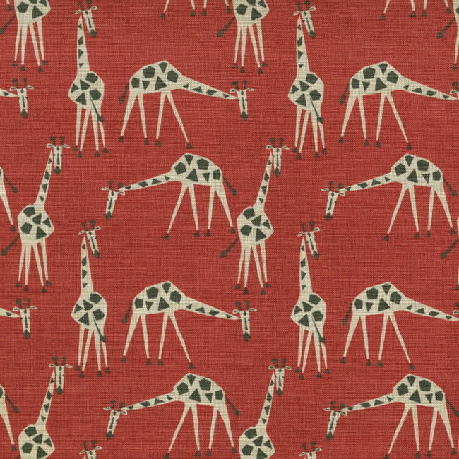 Novogratz Fabric Just Giraffes Poppy 180201 - 62% Polyester 38% Cotton China 39000 Horizontal: 6.75 and Vertical: 6.75 54 - My Fabric Connection -