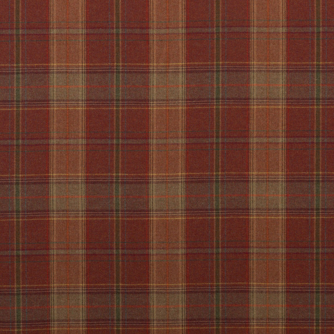 Mulberry Fabric Shetland Plaid Russet BOHEMIAN ROMANCE WOOL - 100% United Kingdom LIGHT Horizontal: - and Vertical: 13.79 59.1 - My Fabric Connection -