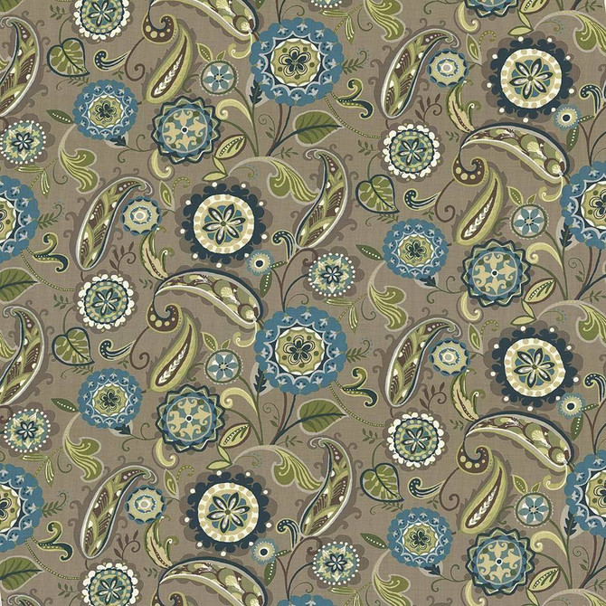 Kasmir Fabric Abberley Nile 1436 100% Cotton INDONESIA 15,000 Wyzenbeek Double Rubs H: 54 inches, V:27 inches 54 - 55 - My Fabric Connection - Kasmir
