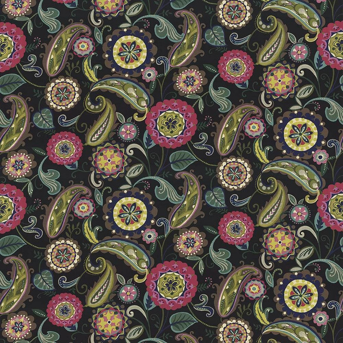 Kasmir Fabric Abberley Passion Black 1435 100% Cotton INDONESIA 15,000 Wyzenbeek Double Rubs Horizontal: 54 inches and Vertical: 27 inches 54 - 55 - My Fabric Connection -