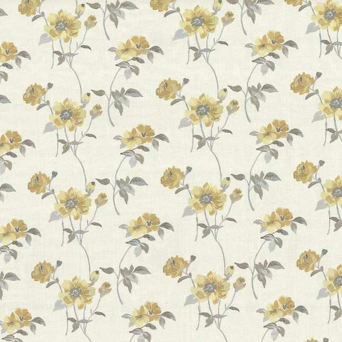 Kasmir Fabric Aldwych Garden Canary 1434 88% Polyester
12% Cotton
Embroidery
100% Polyester
 INDIA Not Tested </p><p>Repeat: Horizontal: 13 inches and Vertical: 9 2/8 inches 51 - My Fabric Connection -