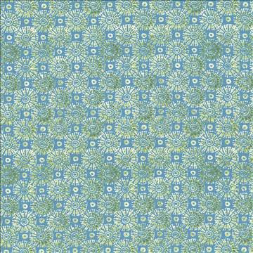 Kasmir Fabric Batik Medallion Surf 5073 100% Cotton USA 15,000 Wyzenbeek Double Rubs H: 10 7/8 inches, V: 13 4/8 inches 54 - 55 - My Fabric Connection - Kasmir