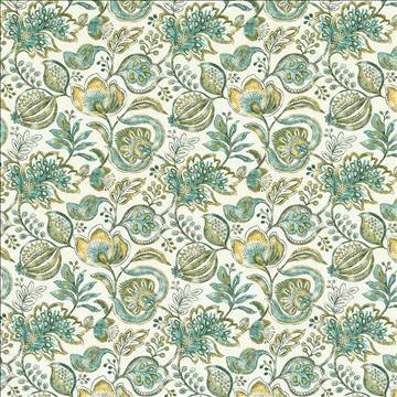 Kasmir Fabric Bersa Aquamist 5107 100% Cotton INDIA 9,000 Wyzenbeek Double Rubs H: 13 4/8 inches, V: 13 4/8 inches 54 - 55 - My Fabric Connection - Kasmir