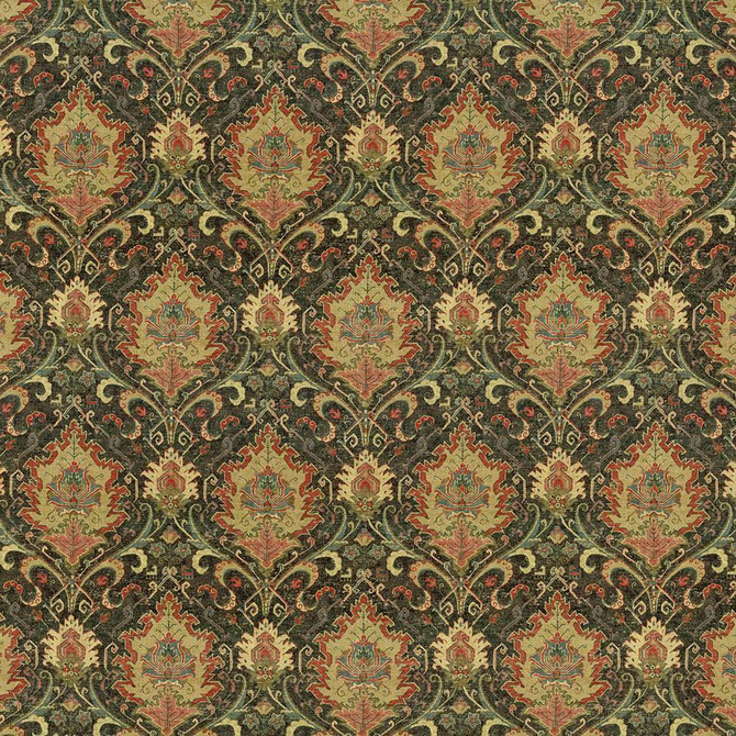 Kasmir Fabric Beyazit Kilim Mardi Gras 5105 55% Linen 45% Viscose SOUTH KOREA H: 13 4/8 inches, V:24 4/8 inches 54 - 55 - My Fabric Connection - Kasmir