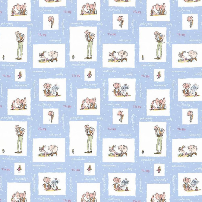 Kasmir Fabric Bfg Puddlenuts Blue 1445 100% Cotton
 TURKEY </p><p>Repeat: Horizontal: 18 1/8 inches and Vertical: 25 2/8 inches 55 - My Fabric Connection -