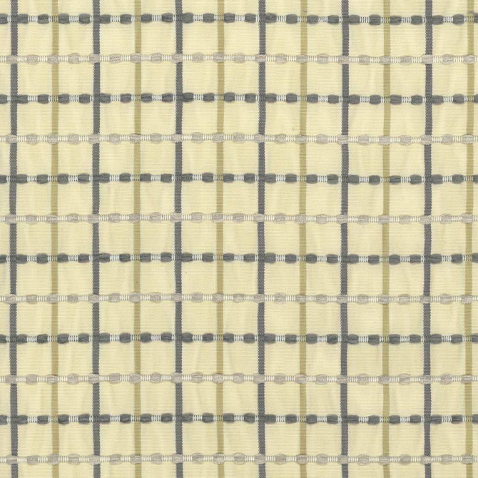 Kasmir Fabric Cha Cha Check Pewter 5067 100% Polyester CHINA 24,000 Wyzenbeek Double Rubs H: 2 inches, V:2 inches 54 - My Fabric Connection - Kasmir