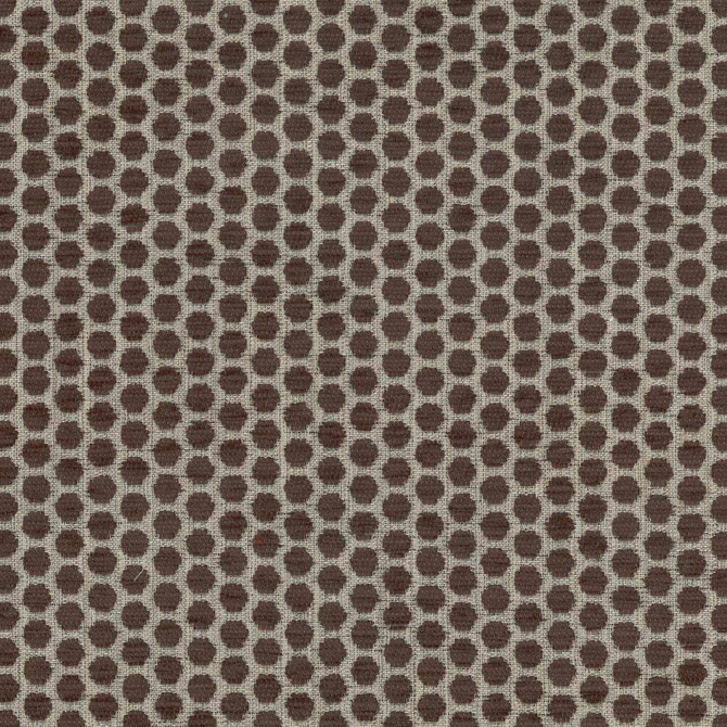 Kasmir Fabric Delightful Dots Coffee 1438 42% Acrylic 33% Polyester 25% Cotton TURKEY 31,000 Martindale Cycles H: 1 inches, V:5/8 inches 54 - My Fabric Connection - Kasmir