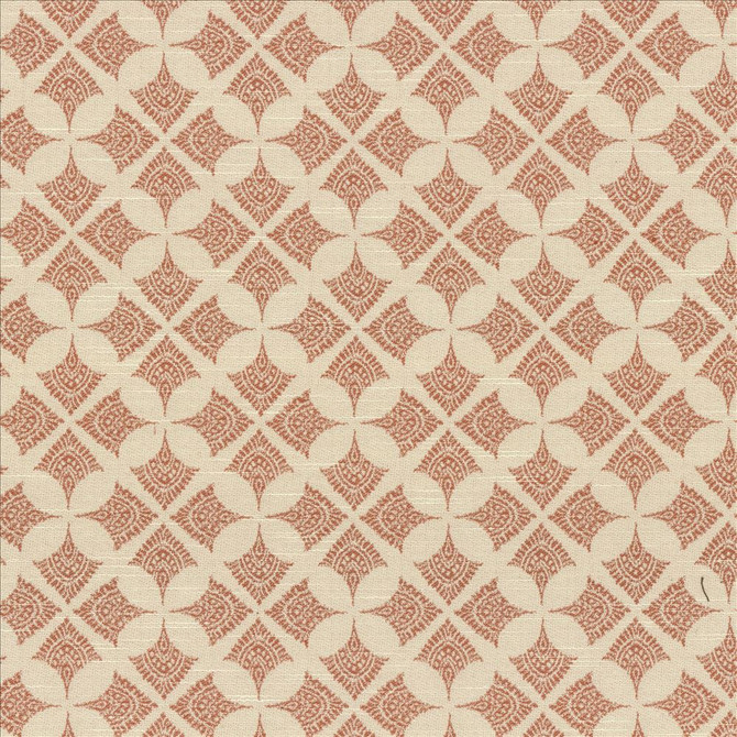 Kasmir Fabric Devi Persimmon 5087 92% Polyester
8% Cotton
 CHINA </p><p>Repeat: Horizontal: 5 3/8 inches and Vertical: 5 inches 54 - My Fabric Connection -