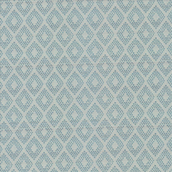 Kasmir Fabric Diamond Brite Pool See sample 43% Polyester
32% Rayon
25% Cotton
 USA 51,000 Wyzenbeek Double Rubs </p><p>Repeat: Horizontal: 3 6/8 inches and Vertical: 3 6/8 inches 56 - My Fabric Connection -