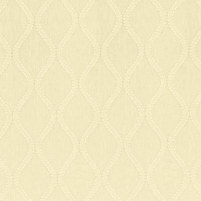 Kasmir Fabric Eastwick Champagne 1443 54% Linen 32% Cotton 14% Polyester Embroidery Contents 100% Viscose INDIA Not Tested H: 3 2/8 inches, V:4 4/8 inches 55 - My Fabric Connection - Kasmir