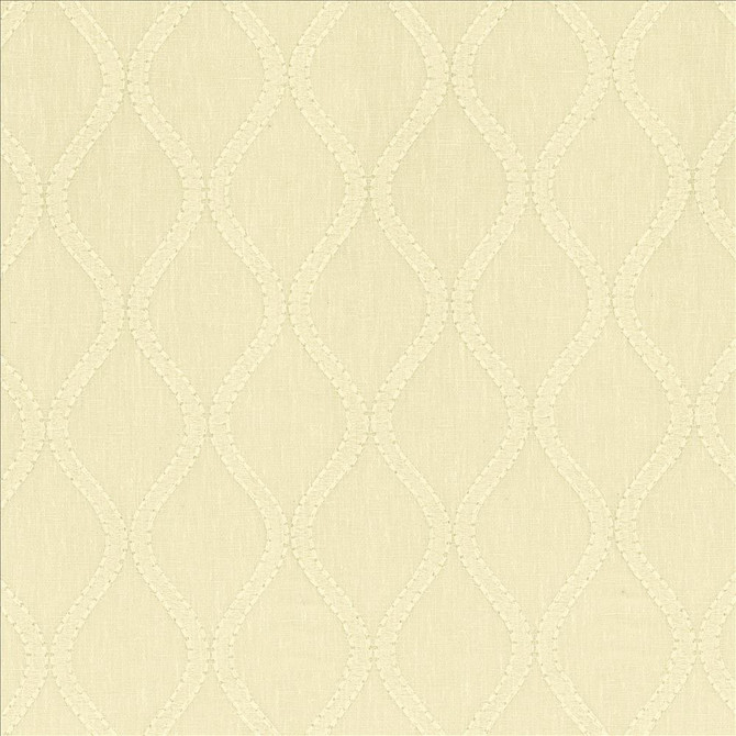 Kasmir Fabric Eastwick Champagne 1443 54% Linen 32% Cotton 14% Polyester Embroidery 100% Viscose INDIA Not Tested Horizontal: 3 2/8 inches and Vertical: 4 4/8 inches 55 - My Fabric Connection -