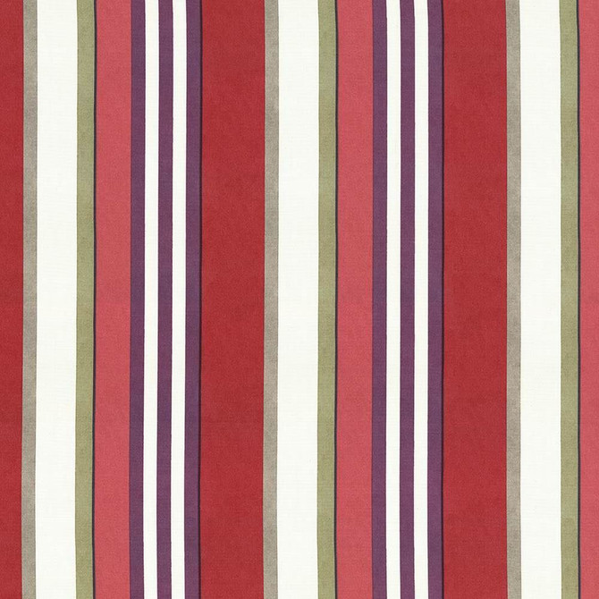Kasmir Fabric Edgemere Stripe Berry See sample 100% Cotton
 UNITED KINGDOM Not Tested </p><p>Repeat: Horizontal: 13 5/8 inches and Vertical: N/A 54 - My Fabric Connection -