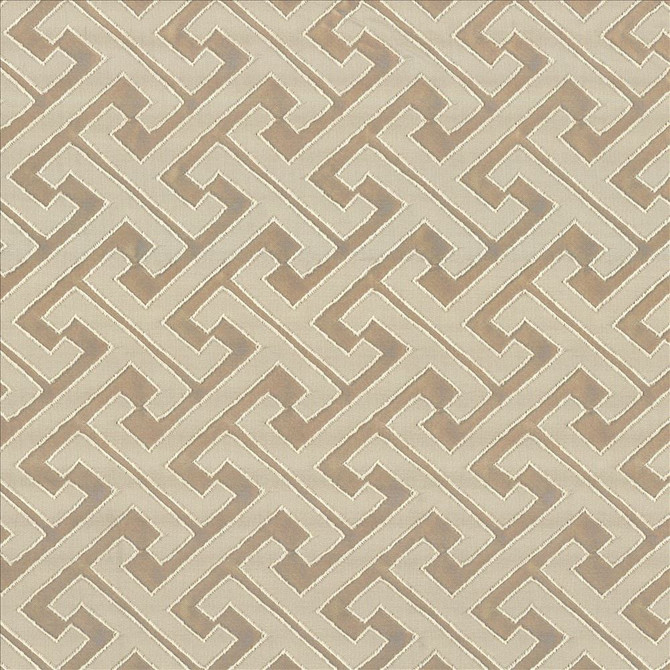 Kasmir Fabric Edo Fret Fawn See sample 100% Polyester
 CHINA 60,000 Wyzenbeek Double Rubs </p><p>Repeat: Horizontal: 2 2/8 inches and Vertical: 2 inches 57 - My Fabric Connection -