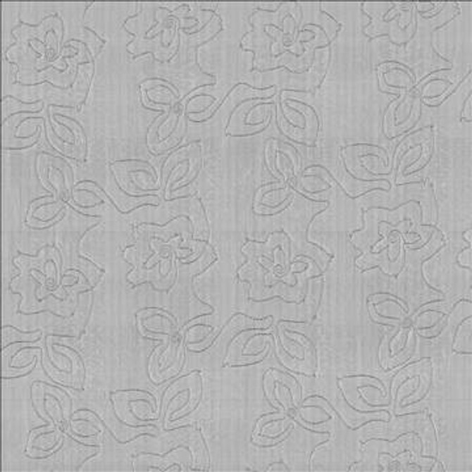 Kasmir Fabric Garden Delight Silver Haze 5077 100% Polyester Embroidery Contents 100% Polyester CHINA Not Tested H: 18 4/8 inches, V: 17 inches 116 - My Fabric Connection - Kasmir