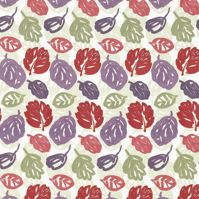 Kasmir Fabric Garden Show Berry 5075 100% Cotton SPAIN Not Tested H: 9 1/8 inches, V:24 4/8 inches 54 - 55 - My Fabric Connection - Kasmir