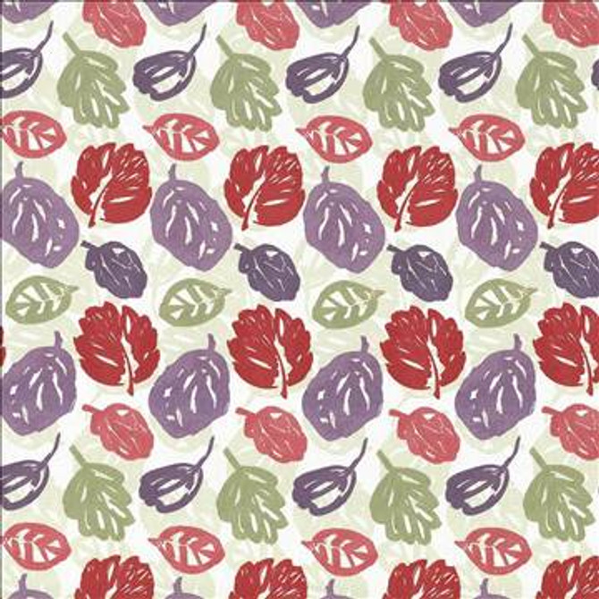 Kasmir Fabric Garden Show Berry 5075 100% Cotton SPAIN Not Tested H: 9 1/8 inches, V: 24 4/8 inches 54 - 55 - My Fabric Connection - Kasmir