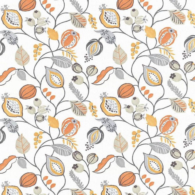 Kasmir Fabric Gardens Edge Juice 5075 100% Cotton SPAIN Not Tested Horizontal: 27 2/8 inches and Vertical: 24 4/8 inches 54 - 55 - My Fabric Connection -