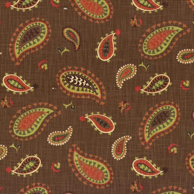 Kasmir Fabric Ledoux Paisley Cayenne 5079 100% Cotton USA 51,000 Wyzenbeek Double Rubs Horizontal: 27 4/8 inches and Vertical: 18 inches 54 - My Fabric Connection -