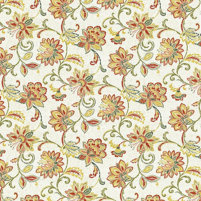 Kasmir Fabric Leopold Garden 5063 100% Cotton PAKISTAN 15,000 Wyzenbeek Double Rubs Horizontal: 27 inches and Vertical: 27 inches 54 - 55 - My Fabric Connection -