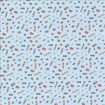 Kasmir Fabric Lickswishy Sweet Blue Sky 1445 100% Cotton TURKEY Not Tested H: 9 1/8 inches, V: 12 5/8 inches 55 - My Fabric Connection - Kasmir