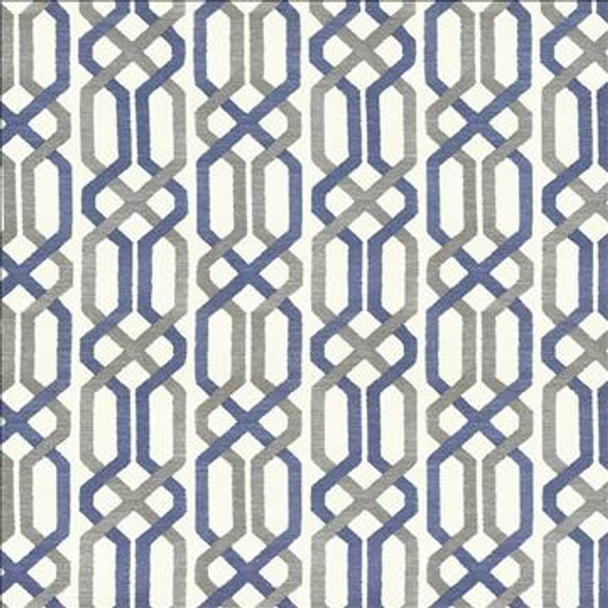 Kasmir Fabric Maze Fret Dove 5065 100% Cotton USA 15,000 Wyzenbeek Double Rubs H: 13 4/8 inches, V: 9 inches 54 - My Fabric Connection - Kasmir