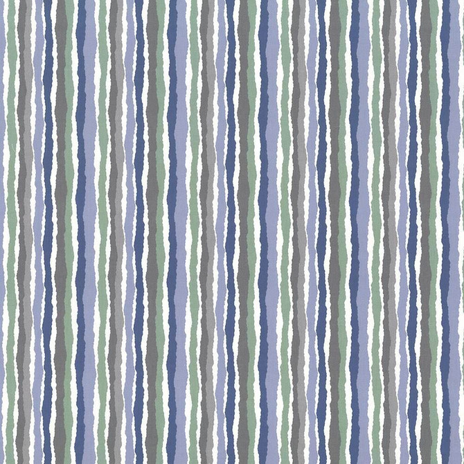 Kasmir Fabric Midgy Stripe Roly Poly Blue 1445 100% Cotton TURKEY Not Tested Horizontal: 6 4/8 inches and Vertical: 12 5/8 inches 55 - My Fabric Connection -