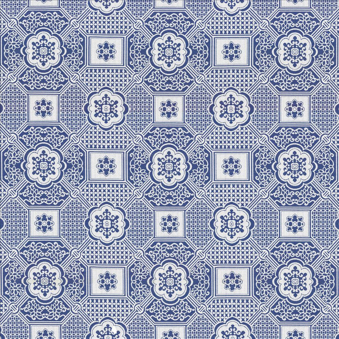 Kasmir Fabric Palatial Maze Blue Jay 5115 56% Polyester
41% Rayon
3% Flax
 USA 15,000 Wyzenbeek Double Rubs </p><p>Repeat: Horizontal: 13 inches and Vertical: 12 2/8 inches 54 - My Fabric Connection -