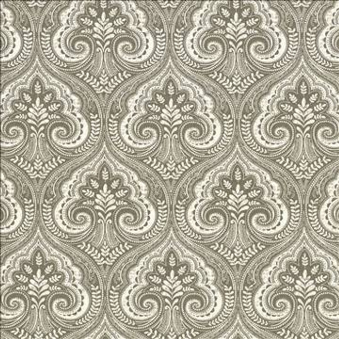 Kasmir Fabric Pietro Paisley Charcoal 5105 100% Cotton TURKMENISTAN 15,000 Wyzenbeek Double Rubs H: 13 6/8 inches, V: 17 6/8 inches 54 - 55 - My Fabric Connection - Kasmir