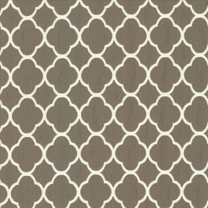 Kasmir Fabric Quatrefoil Maze Patina 5085 70% Cotton 30% Polyester CHINA 6,500 Wyzenbeek Double Rubs Horizontal: 1 6/8 inches and Vertical: 1 6/8 inches 54 - My Fabric Connection -