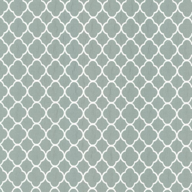 Kasmir Fabric Quatrefoil Maze Spa 5089 CHINA 6,500 Wyzenbeek Double Rubs H: 1 6/8 inches, V:1 6/8 inches 54 - My Fabric Connection - Kasmir