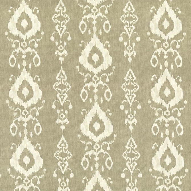 Kasmir Fabric Raga Ikat Sand Dollar 5062 100% Cotton TURKMENISTAN 15,000 Wyzenbeek Double Rubs Horizontal: 27 inches and Vertical: 13 4/8 inches 54 - 55 - My Fabric Connection -