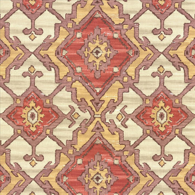 Kasmir Fabric Ranchero Vermillion 5080 100% Cotton
 USA </p><p>Repeat: Horizontal: 13 4/8 inches and Vertical: 13 4/8 inches 54 - My Fabric Connection -