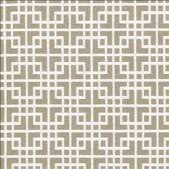 Kasmir Fabric Sakura Fret White Tea 5066 70% Cotton 30% Polyester CHINA 16,000 Wyzenbeek Double Rubs H: 2 6/8 inches, V: 3 1/8 inches 54 - 55 - My Fabric Connection - Kasmir