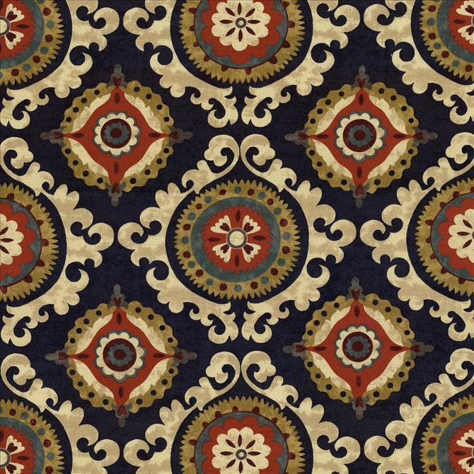 Kasmir Fabric San Mateo Indigo 5081 100% Cotton PAKISTAN 15,000 Wyzenbeek Double Rubs Horizontal: 27 inches and Vertical: 25 2/8 inches 54 - 55 - My Fabric Connection -