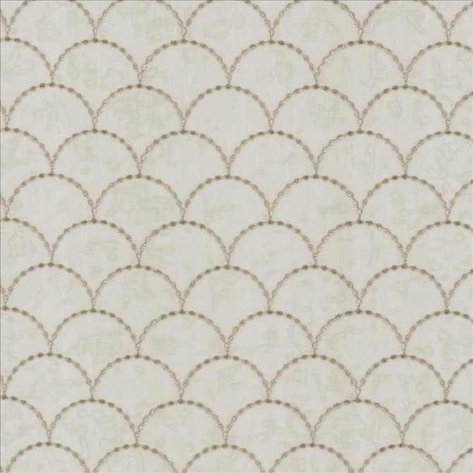 Kasmir Fabric Scalloped Smoke 5108 100% Polyester
 TURKEY </p><p>Repeat: Horizontal: 3 inches and Vertical: 3 inches 118 - 125 - My Fabric Connection -